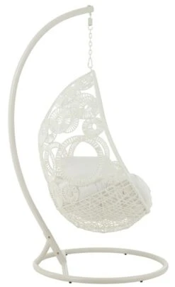 Fauteuil Suspendu Ovale Aluminium Blanc Balto -Mobilier De Jardin fauteuil suspendu ovale aluminium blanc balto 5400924207069 1336093