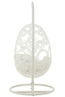 Fauteuil Suspendu Ovale Aluminium Blanc Balto -Mobilier De Jardin fauteuil suspendu ovale aluminium blanc balto 5400924207069 1336094