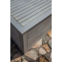 FINLANDEK - Coffre En Acacia Blanchi - HELEA -Mobilier De Jardin finlandek coffre en acacia blanchi helea 3612408603072 439968