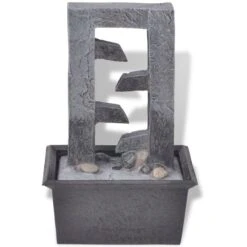 Fontaine D'intérieur Avec Lumière LED Poly-résine -Mobilier De Jardin fontaine d interieur avec lumiere led poly resine 3666722196024 1174289