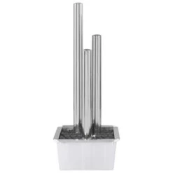 Fontaine De Jardin Argenté 48x34x123 Cm Acier Inoxydable -Mobilier De Jardin fontaine de jardin argente 48x34x123 cm acier inoxydable 3666722182720 1215557