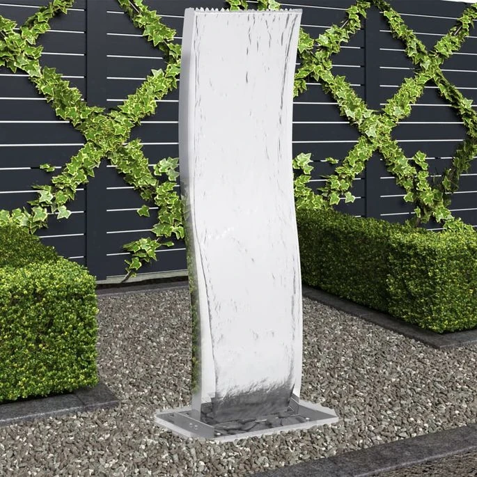 Fontaine De Jardin Avec Pompe Acier Inoxydable 130 Cm Courbé 3 Fontaine De Jardin Avec Pompe Acier Inoxydable 130 Cm Courbé
