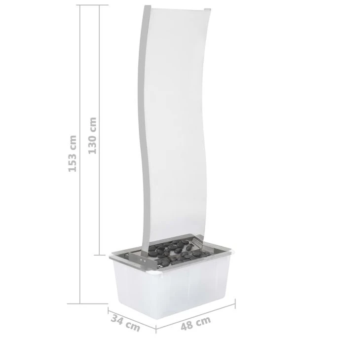 Fontaine De Jardin Avec Pompe Acier Inoxydable 130 Cm Courbé 11 Fontaine De Jardin Avec Pompe Acier Inoxydable 130 Cm Courbé – Image 9