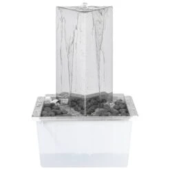 Fontaine De Jardin Et Pompe Acier Inoxydable 76 Cm Triangulaire -Mobilier De Jardin fontaine de jardin et pompe acier inoxydable 76 cm triangulaire 3666722180863 1217250