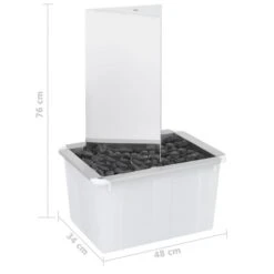 Fontaine De Jardin Et Pompe Acier Inoxydable 76 Cm Triangulaire -Mobilier De Jardin fontaine de jardin et pompe acier inoxydable 76 cm triangulaire 3666722180863 1217254