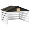 Garage De Tondeuse à Gazon Noir Et Blanc 78x74x54 Cm Sapin -Mobilier De Jardin garage de tondeuse a gazon noir et blanc 78x74x54 cm sapin 3666722183178 1215271
