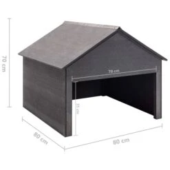 Garage Pour Tondeuse à Gazon Gris 80x80x70 Cm WPC -Mobilier De Jardin garage pour tondeuse a gazon gris 80x80x70 cm wpc 3666722197250 1173032