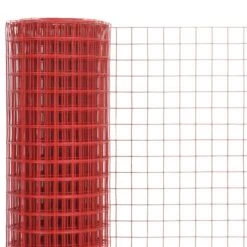 Grillage Acier Avec Revêtement En PVC 25x0,5 M Rouge 5 -Mobilier De Jardin grillage acier avec revetement en pvc 25x0 5 m rouge 8718475702023 1193090