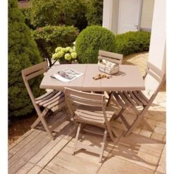 GROSFILLEX Chaise Pliante Miami - Taupe -Mobilier De Jardin grosfillex chaise pliante miami taupe 3100038102510 597560