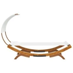 Hamac Avec Auvent 100x200x126 Cm Bois Courbé Massif Crème -Mobilier De Jardin hamac avec auvent 100x200x126 cm bois courbe massif creme 3666722762663 1409411