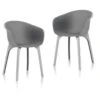IDEA Lot De 2 Chaises De Jardin Diva Gris -Mobilier De Jardin idea lot de 2 chaises de jardin diva gris 9006218851503 516527