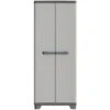 KETER | ARMOIRE HAUTE LINEAR, Noir / Gris / Bleu, 68 X 39 X 173 Cm -Mobilier De Jardin keter armoire haute linear noir gris bleu 68 x 39 x 173 cm 8013183074456 1060867