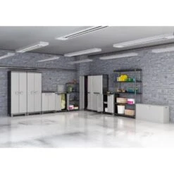 KETER | ARMOIRE HAUTE LINEAR, Noir / Gris / Bleu, 68 X 39 X 173 Cm -Mobilier De Jardin keter armoire haute linear noir gris bleu 68 x 39 x 173 cm 8013183074456 1060868