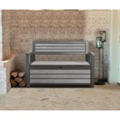 KETER Coffre-banc Jardin En Résine Brossium - 227 L - Gris -Mobilier De Jardin keter coffre banc jardin en resine brossium 227 l gris 7290106936300 515691