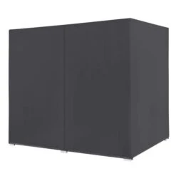 Lit De Jardin à Baldaquin Polyester Et Résine Tressée Gris Uvo -Mobilier De Jardin lit de jardin a baldaquin polyester et resine tressee gris uvo 3666722558327 386074