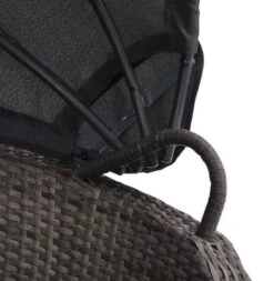 Lit De Jardin Avec Auvent Résine Tressée Et Polyester Gris Uvo -Mobilier De Jardin lit de jardin avec auvent resine tressee et polyester gris uvo 8718475616474 384067