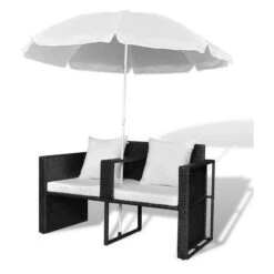 Lit De Jardin Avec Parasol Résine Tressée Noire Uvo 8 Lit De Jardin Avec Parasol Résine Tressée Noire Uvo -Mobilier De Jardin lit de jardin avec parasol resine tressee noire uvo 3666722560030 384462