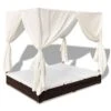 Lit De Jardin Avec Rideaux Résine Marron Et Tissu Blanc Uvo 1 Lit De Jardin Avec Rideaux Résine Marron Et Tissu Blanc Uvo -Mobilier De Jardin lit de jardin avec rideaux resine marron et tissu blanc uvo 3666722560597 383908