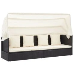 Lit De Jardin Avec Toit Noir Résine Tressée 18 Lit De Jardin Avec Toit Noir Résine Tressée -Mobilier De Jardin lit de jardin avec toit noir resine tressee 3666722323734 981880