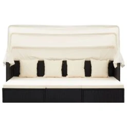 Lit De Jardin Avec Toit Noir Résine Tressée 19 Lit De Jardin Avec Toit Noir Résine Tressée -Mobilier De Jardin lit de jardin avec toit noir resine tressee 3666722323734 981881