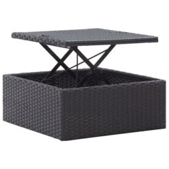 Lit De Jardin Avec Toit Noir Résine Tressée 23 Lit De Jardin Avec Toit Noir Résine Tressée -Mobilier De Jardin lit de jardin avec toit noir resine tressee 3666722323734 981885