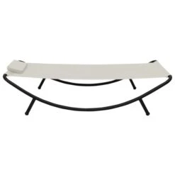 Lit De Jardin Crème 200x90 Cm Acier 2 -Mobilier De Jardin lit de jardin creme 200x90 cm acier 3666722528269 554119