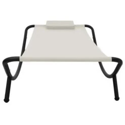 Lit De Jardin Crème 200x90 Cm Acier 2 -Mobilier De Jardin lit de jardin creme 200x90 cm acier 3666722528269 554120