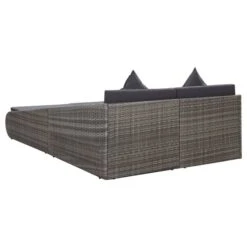 Lit De Jardin Gris 200x139 Cm Résine Tressée -Mobilier De Jardin lit de jardin gris 200x139 cm resine tressee 8719883860411 980755