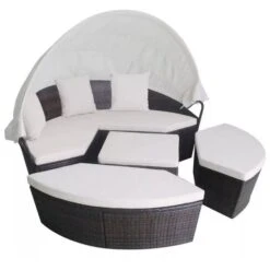 Lit De Jardin Modulable à Auvent Résine Tressée Marron Velass 9 Lit De Jardin Modulable à Auvent Résine Tressée Marron Velass -Mobilier De Jardin lit de jardin modulable a auvent resine tressee marron velass 8718475501886 388842