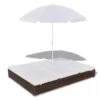 Lit De Jardin Réglable Avec Parasol Résine Tressée Marron Uvo 2 Lit De Jardin Réglable Avec Parasol Résine Tressée Marron Uvo -Mobilier De Jardin lit de jardin reglable avec parasol resine tressee marron uvo 3666722559867 384576