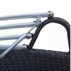 Lit De Jardin Rond Avec Auvent Résine Tressée Noire Miaden -Mobilier De Jardin lit de jardin rond avec auvent resine tressee noire miaden 3666722922708 384473