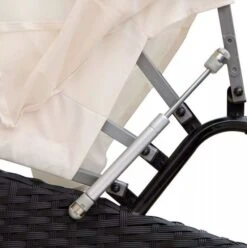 Lit De Jardin Rond Avec Toit Résine Tressée Noire Velass -Mobilier De Jardin lit de jardin rond avec toit resine tressee noire velass 8718475502517 384408