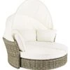 Lit De Jardin Rotatif En Aluminium Tresse En Fibre Blanc Laurie -Mobilier De Jardin lit de jardin rotatif en aluminium tresse en fibre blanc laurie 3666722592338 1393478