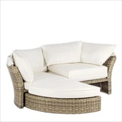 Lit De Jardin Rotatif En Aluminium Tresse En Fibre Blanc Laurie -Mobilier De Jardin lit de jardin rotatif en aluminium tresse en fibre blanc laurie 3666722592338 1393485