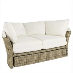 Lit De Jardin Rotatif En Aluminium Tresse En Fibre Blanc Laurie -Mobilier De Jardin lit de jardin rotatif en aluminium tresse en fibre blanc laurie 3666722592338 1393486