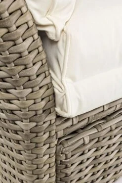 Lit De Jardin Rotatif En Aluminium Tresse En Fibre Blanc Laurie -Mobilier De Jardin lit de jardin rotatif en aluminium tresse en fibre blanc laurie 3666722592338 1393487