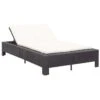 Lit De Jardin Tissu Blanc Et Résine Tressée Noire Daget -Mobilier De Jardin lit de jardin tissu blanc et resine tressee noire daget 3666722558280 386088
