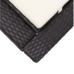 Lit De Jardin Tissu Blanc Et Résine Tressée Noire Daget -Mobilier De Jardin lit de jardin tissu blanc et resine tressee noire daget 3666722558280 386091