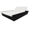 Lit De Jardin Tissu Blanc Et Résine Tressée Noire Drawmi -Mobilier De Jardin lit de jardin tissu blanc et resine tressee noire drawmi 3666722555821 388167
