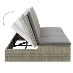 Lit De Jardin Tissu Et Résine Tressée Gris Viali -Mobilier De Jardin lit de jardin tissu et resine tressee gris 3666722554442 389550