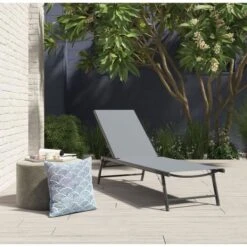 Mobilier De Jardin -Mobilier De Jardin lot de 2 bains de soleil pliant 1 personne gris 3267070015922 1151251