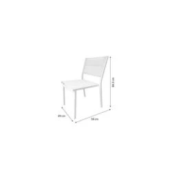 Lot De 2 Chaises De Jardin - Aluminium - 54 X 48 X 84 Cm -Mobilier De Jardin lot de 2 chaises de jardin aluminium 54 x 48 x 84 cm 3619999329718 1380081