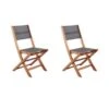 Lot De 2 Chaises De Jardin En Bois D'acacia FSC Et Assise Textilene - 50 X 57 X 90 Cm - Gris -Mobilier De Jardin lot de 2 chaises de jardin en bois d acacia fsc et assise textilene 50 x 57 x 90 cm gris 3612407958265 1246380