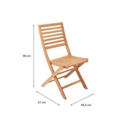 Lot De 2 Chaises De Jardin Pliantes En Eucalyptus FSC - 57 X 46,5 X 90 Cm -Mobilier De Jardin lot de 2 chaises de jardin pliantes en eucalyptus fsc 57 x 46 5 x 90 cm 3612401826096 1246545