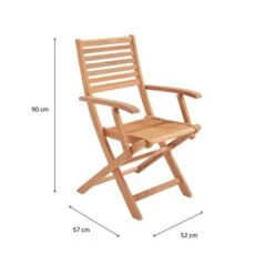 Lot De 2 Fauteuils Pliantes De Jardin En Eucalyptus FSC - 57,5x56x90cm -Mobilier De Jardin lot de 2 fauteuils pliantes de jardin en eucalyptus fsc 57 5x56x90cm 3612401826102 659064