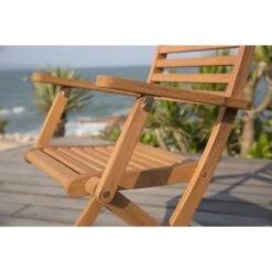 Lot De 2 Fauteuils Pliantes De Jardin En Eucalyptus FSC - 57,5x56x90cm -Mobilier De Jardin lot de 2 fauteuils pliantes de jardin en eucalyptus fsc 57 5x56x90cm 3612401826102 659065