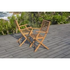 Lot De 2 Fauteuils Pliantes De Jardin En Eucalyptus FSC - 57,5x56x90cm -Mobilier De Jardin lot de 2 fauteuils pliantes de jardin en eucalyptus fsc 57 5x56x90cm 3612401826102 659067
