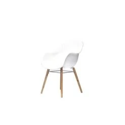 Lot De 2 Fauteuils - Polypropylene Et Bois Acacia - Blanc -Mobilier De Jardin lot de 2 fauteuils polypropylene et bois acacia blanc 3533413000659 429841