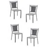 Lot De 4 Chaises A Manger De Jardin - Style Zellige - Acier Thermolaqué + Textilene - 50 X 59 X 91 Cm -Mobilier De Jardin lot de 4 chaises a manger de jardin style zellige acier thermolaque textilene 50 x 59 x 91 cm 3619999329817 1297400