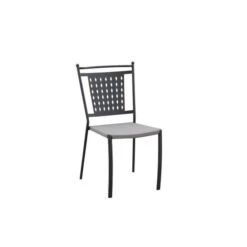 Lot De 4 Chaises A Manger De Jardin - Style Zellige - Acier Thermolaqué + Textilene - 50 X 59 X 91 Cm -Mobilier De Jardin lot de 4 chaises a manger de jardin style zellige acier thermolaque textilene 50 x 59 x 91 cm 3619999329817 1297401